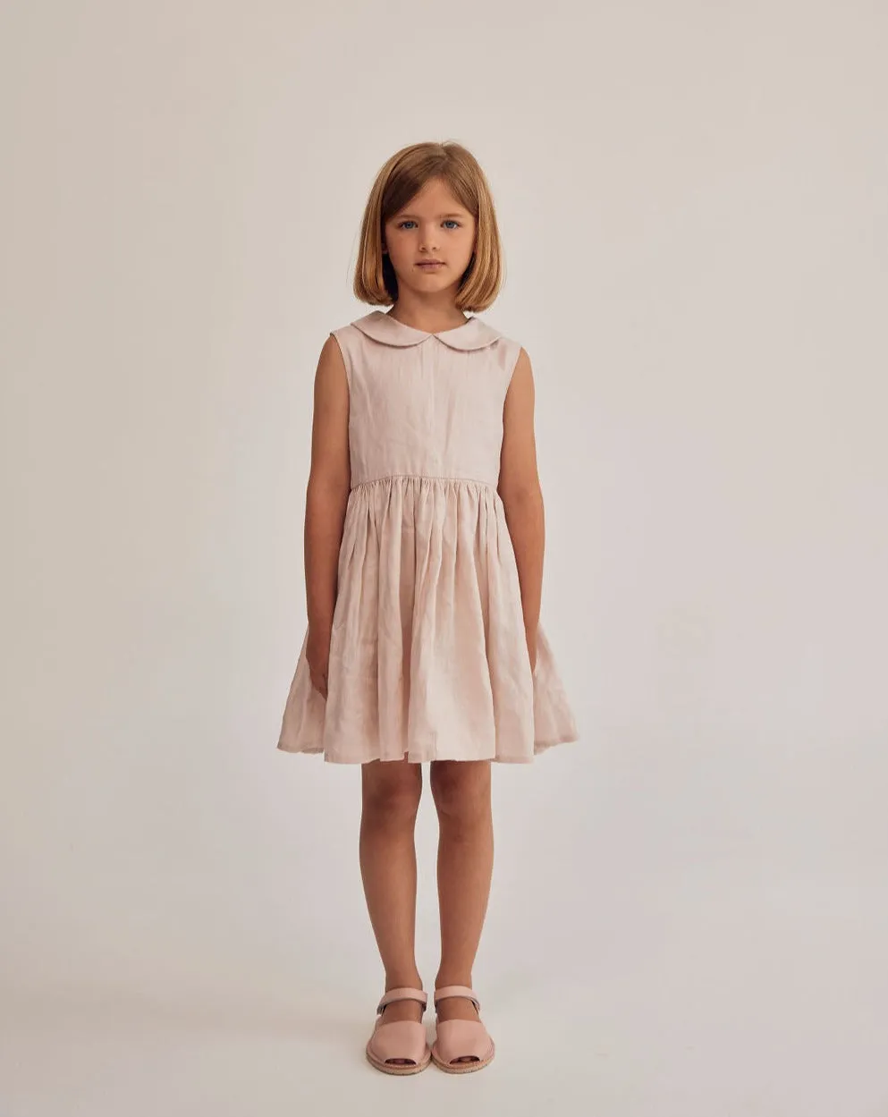 Sunday Dress, Pink Linen