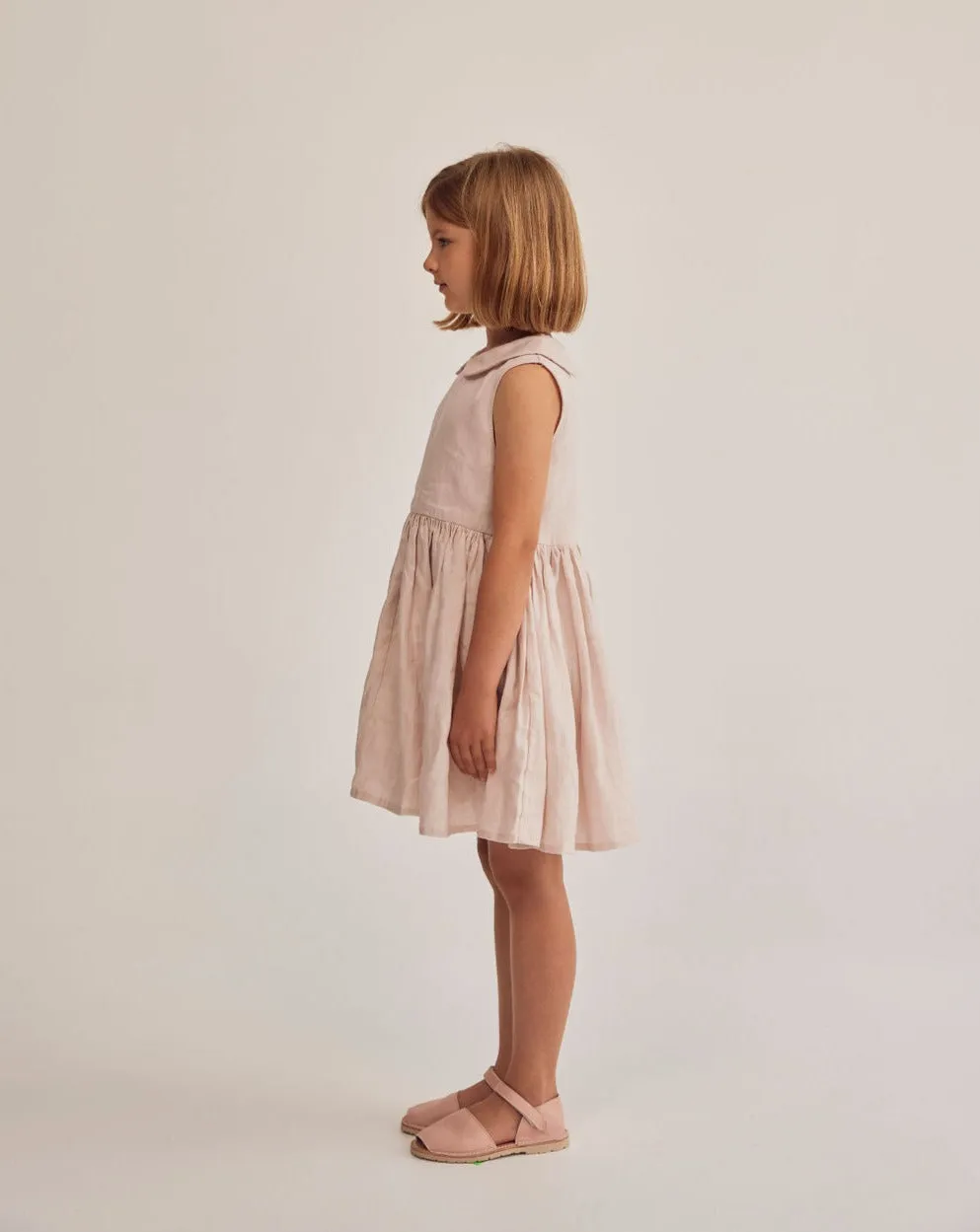 Sunday Dress, Pink Linen