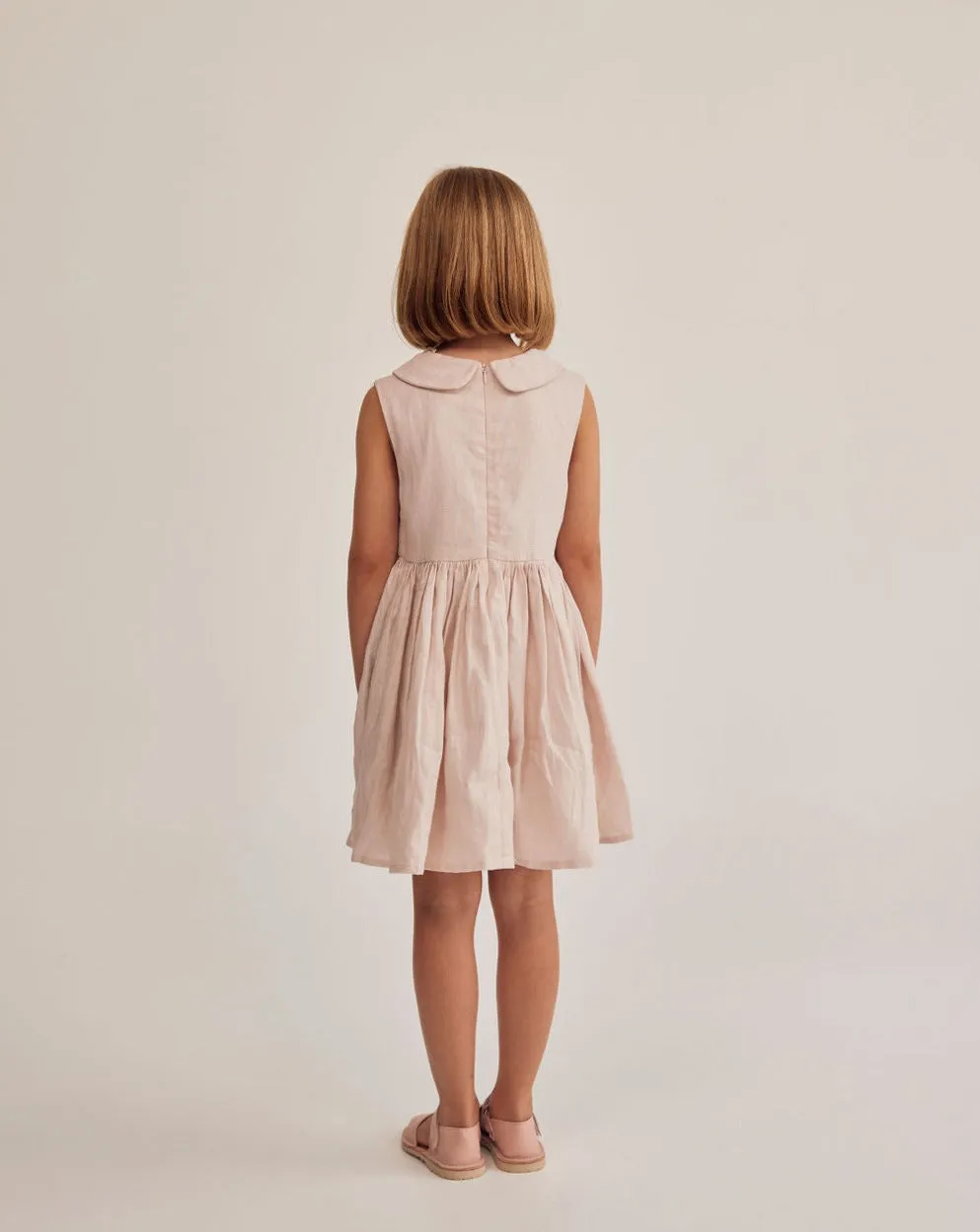 Sunday Dress, Pink Linen