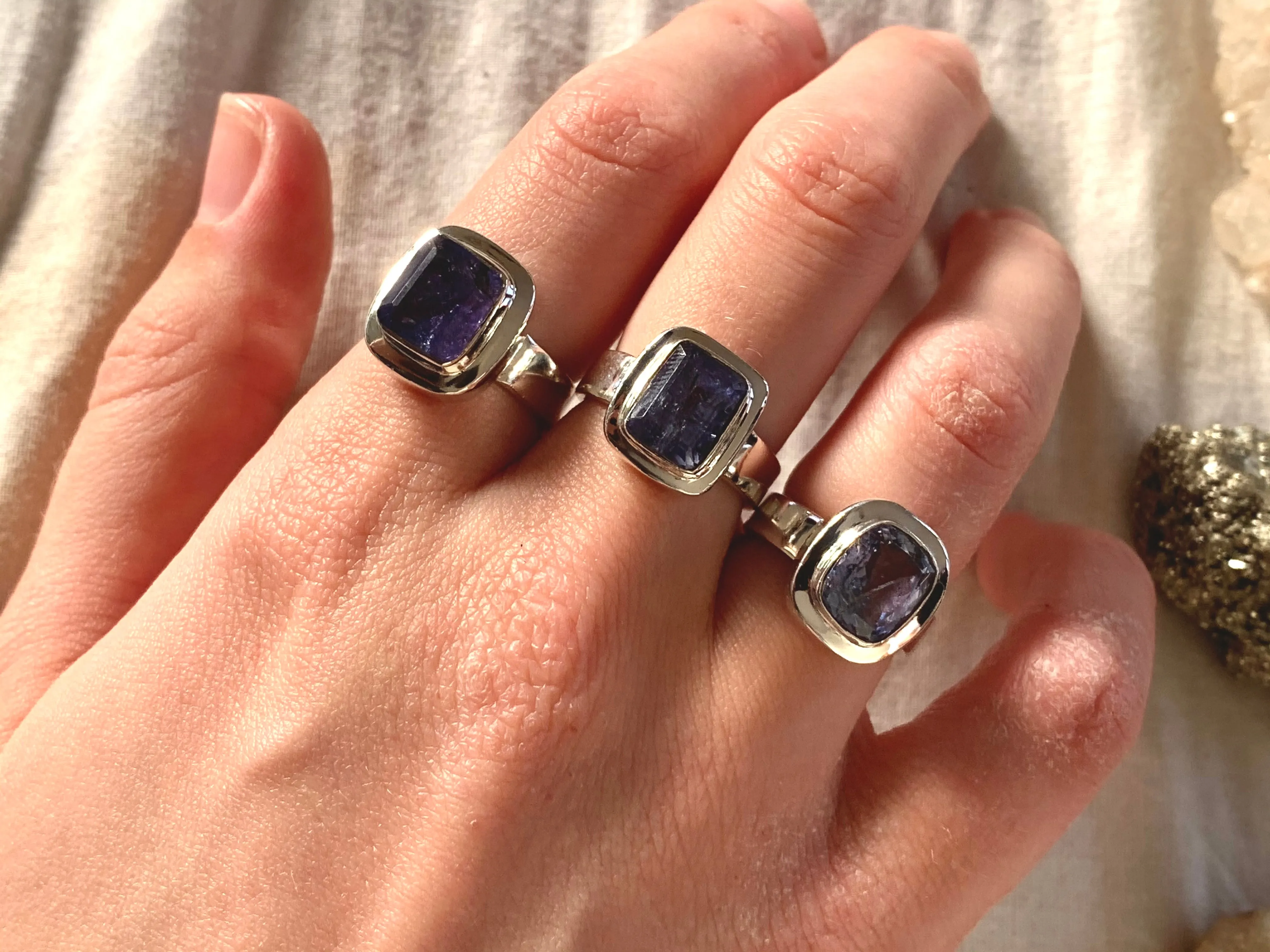 Tanzanite Ansley Rings - Small Rectangle (US 6)