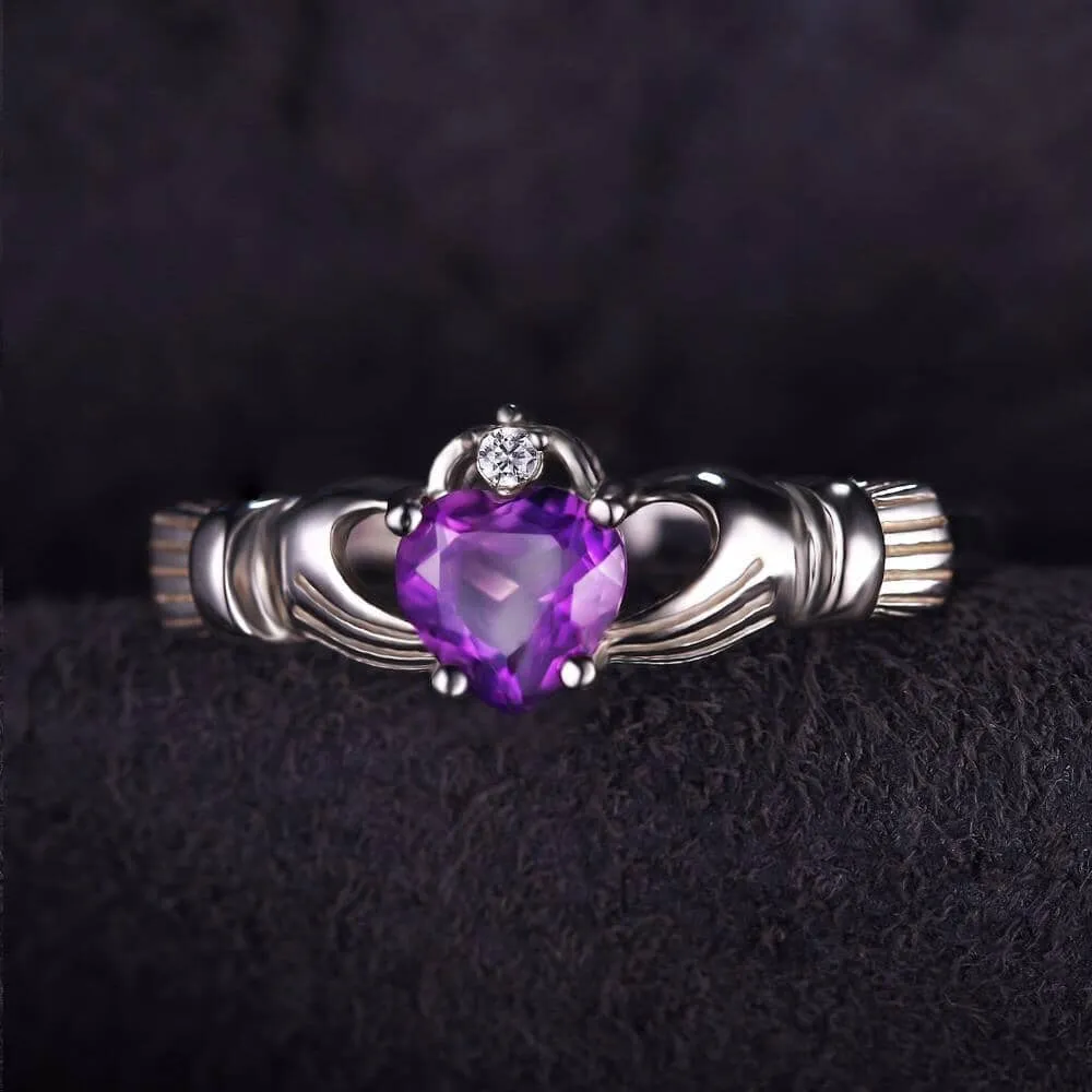 The Amethyst Heart Ring