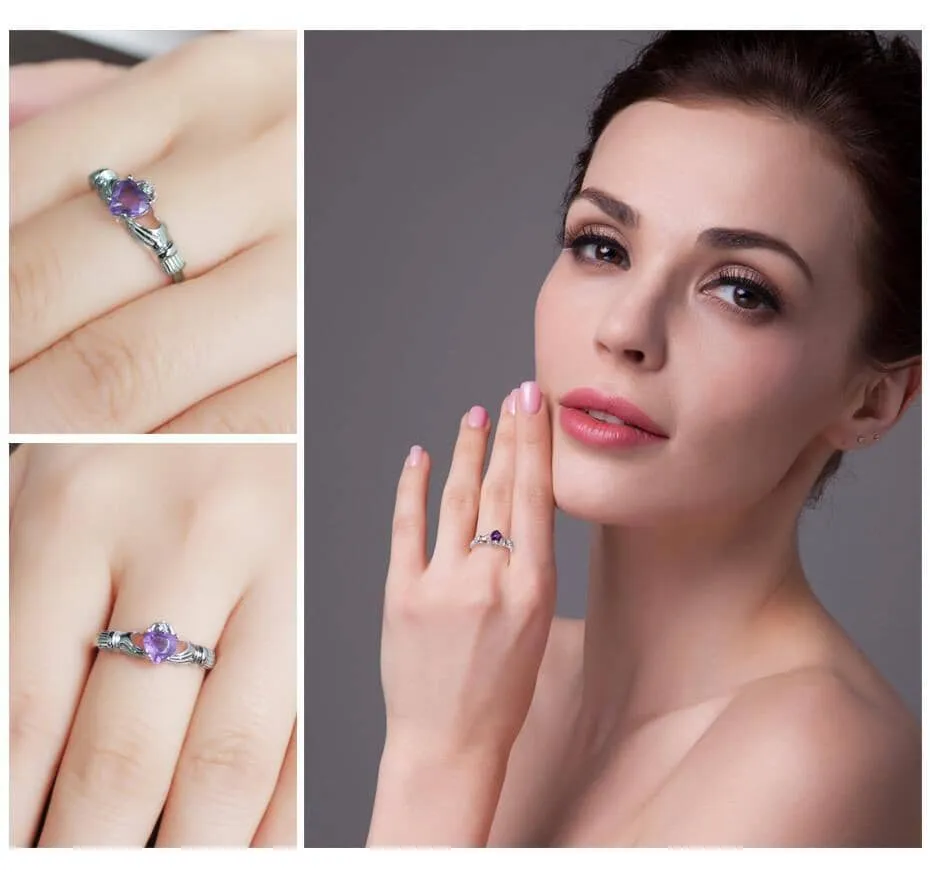 The Amethyst Heart Ring