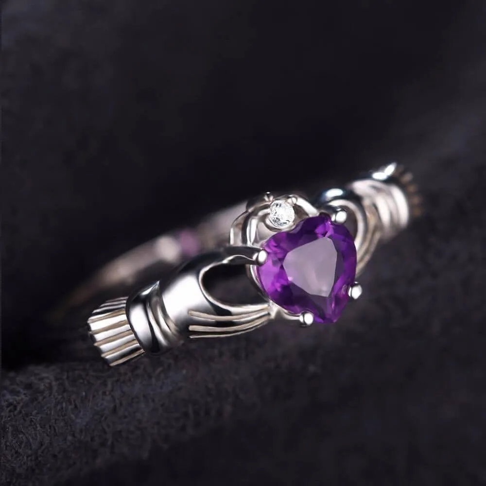 The Amethyst Heart Ring