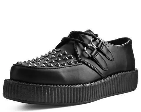 T.U.K BLACK TUKSKIN SPIKE FRONT VIVA LOW CREEPER