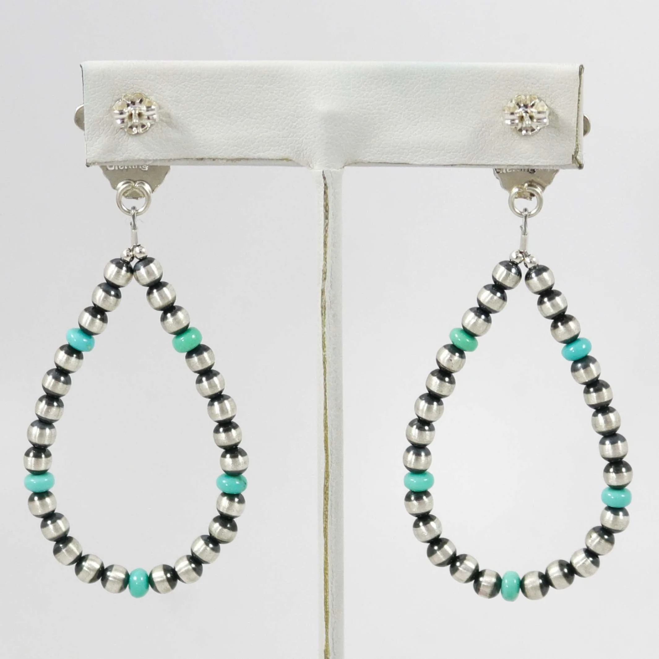 Turquoise and Bead Earrings