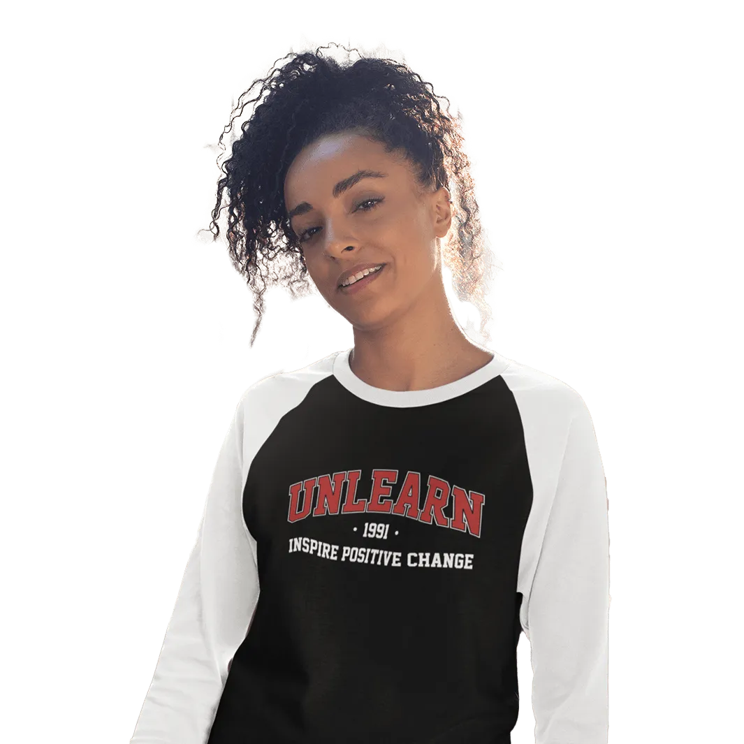 unlearn Varsity - 3/4 Sleeve Baseball T-shirt