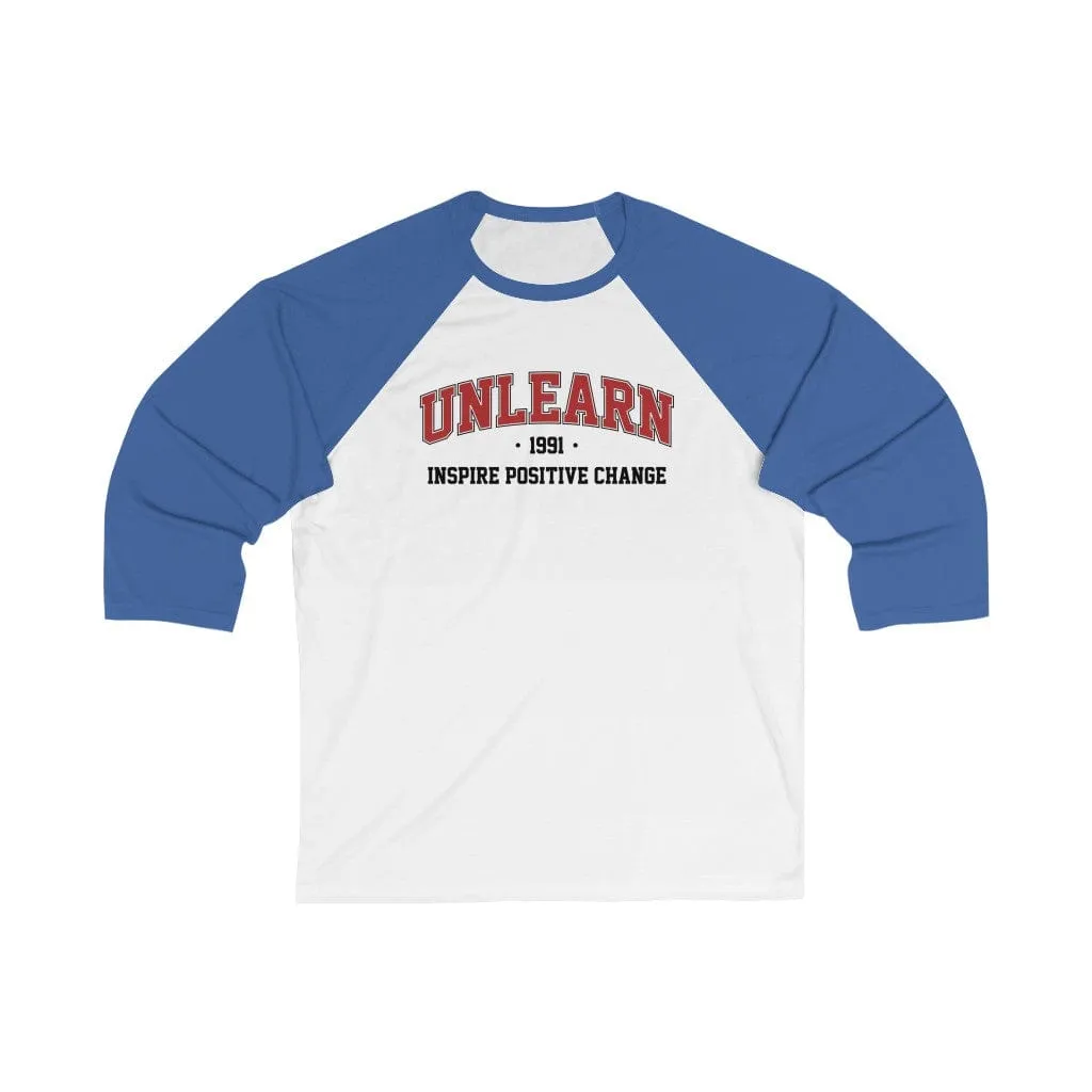 unlearn Varsity - 3/4 Sleeve Baseball T-shirt