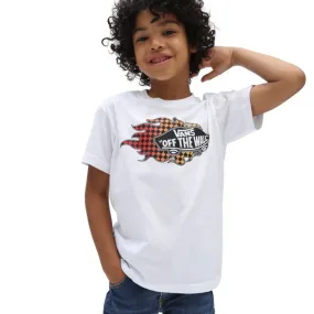 Vans short sleeve children's t-shirt Flame VN0A5KPFWHT white