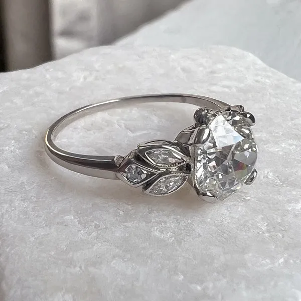 Vintage Engagement Ring, Old Euro 1.42ct.