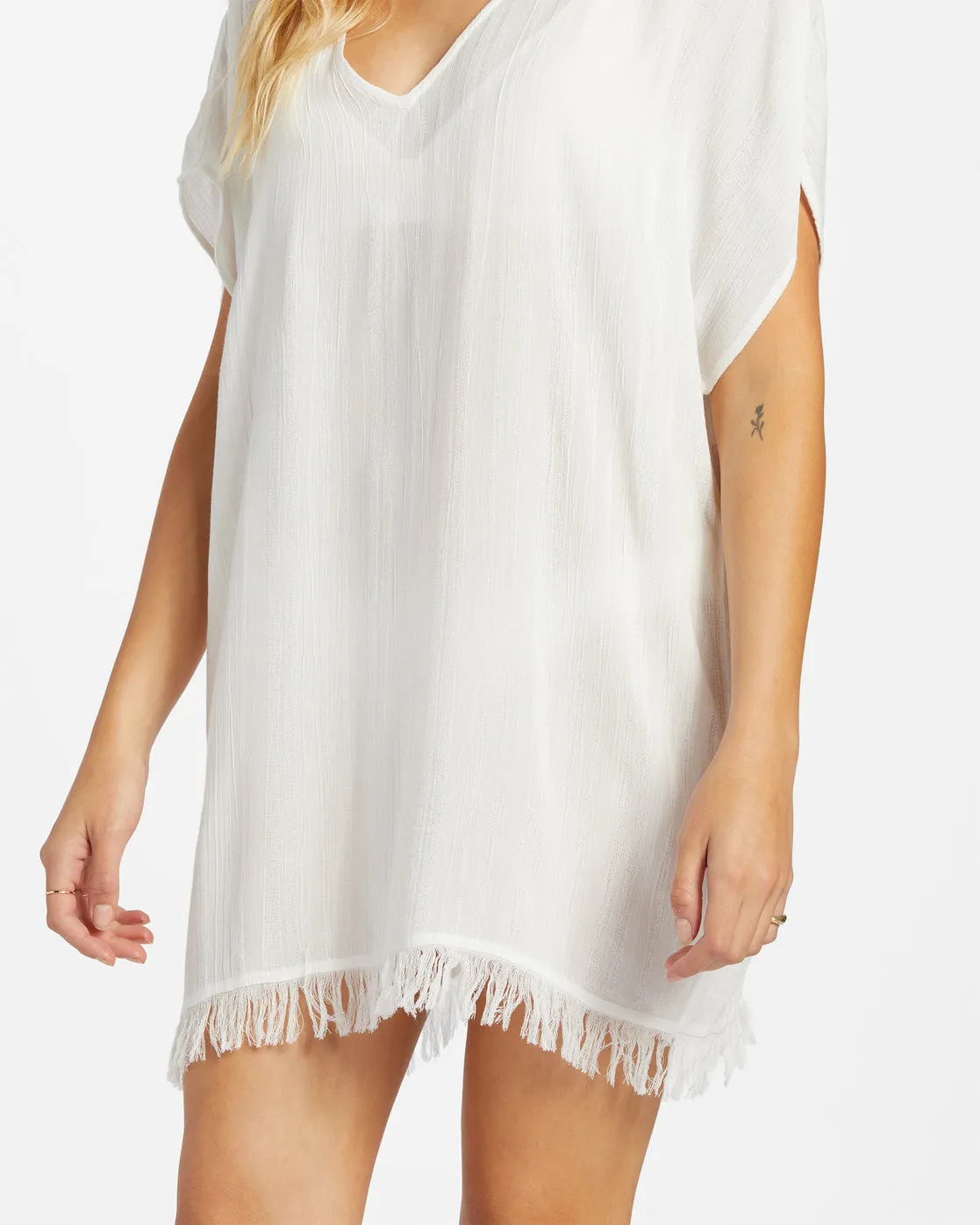 Walk Away Tunic Top - Salt Crystal